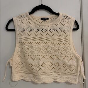 Papermoon Ivory Crochet Crop Top